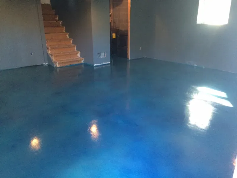 Acid-stained concrete surface by JP Concrete Creations (project 8)
