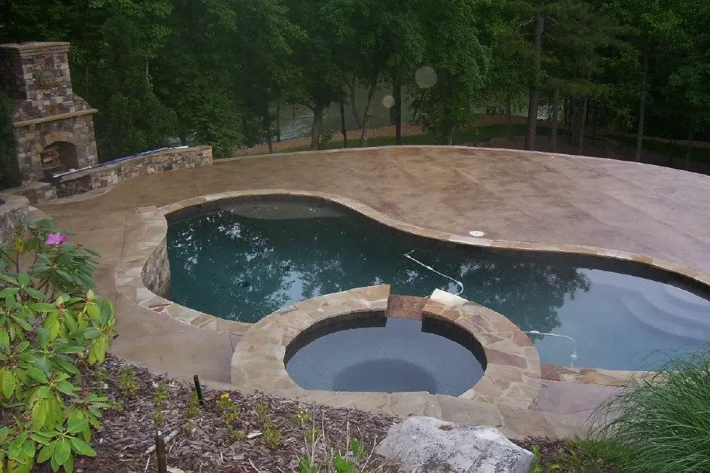 Concrete pool deck coating by JP Concrete Creations in Kennesaw GA (project 22)
