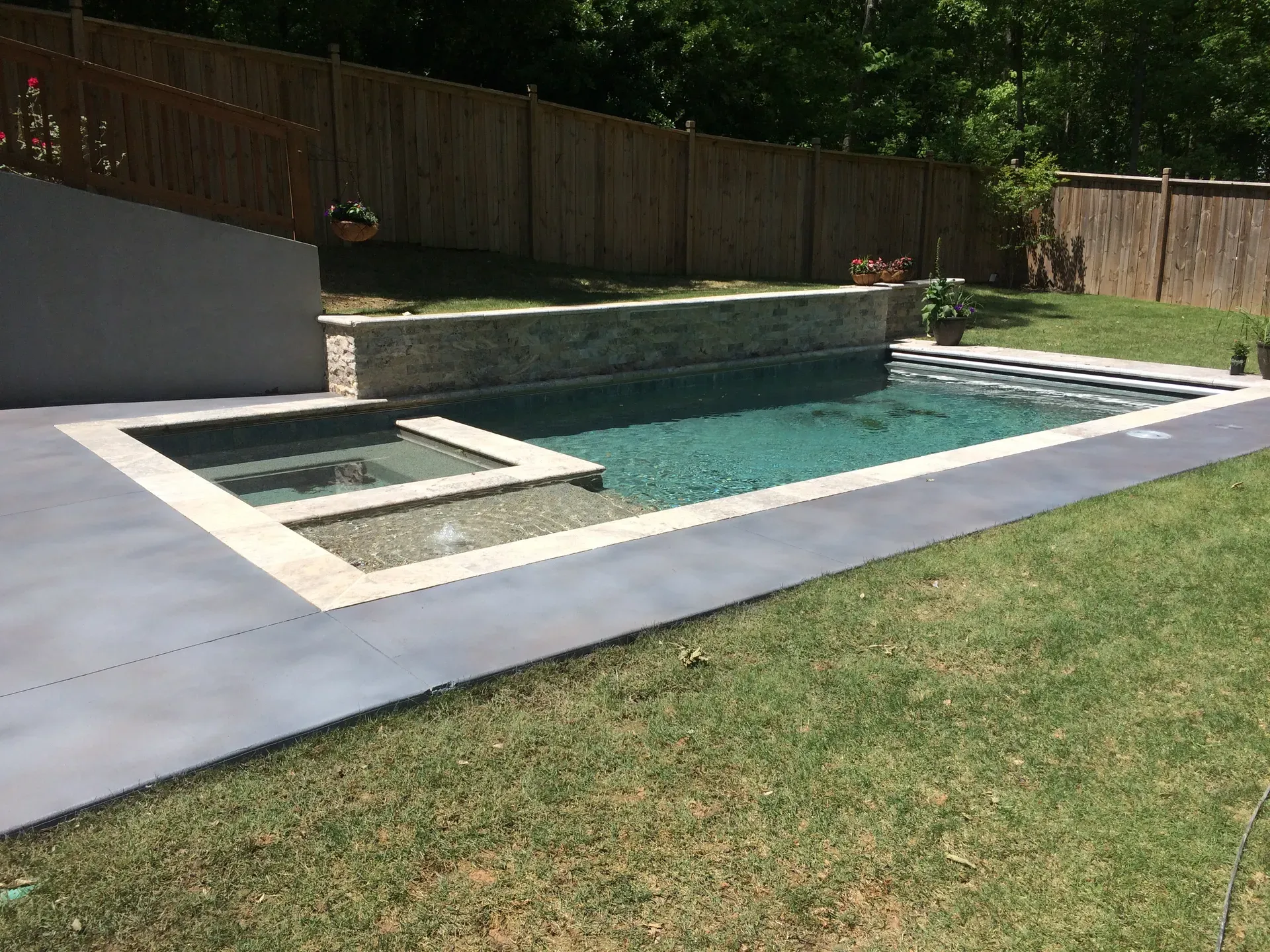 Resurfaced concrete driveway by JP Concrete Creations, Kennesaw GA (project 24)