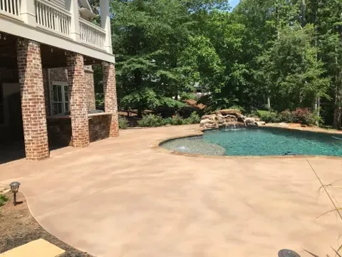 Custom concrete overlay design by JP Concrete Creations in Georgia (project 40)