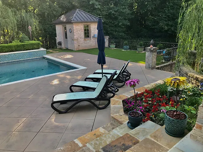 Resurfaced concrete driveway by JP Concrete Creations, Kennesaw GA (project 54)
