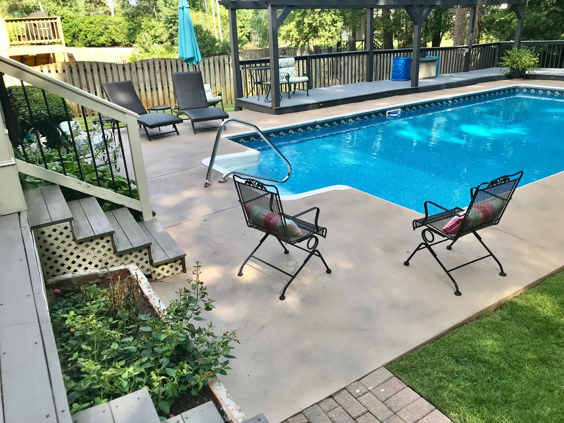 Resurfaced concrete driveway by JP Concrete Creations, Kennesaw GA (project 69)