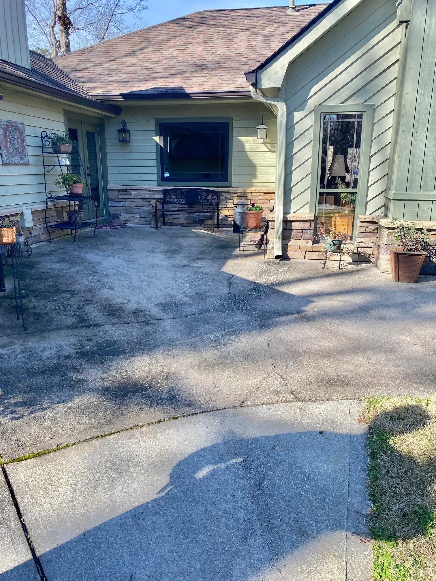 Before: concrete overlay transformation project 11 by JP Concrete Creations, Kennesaw GA