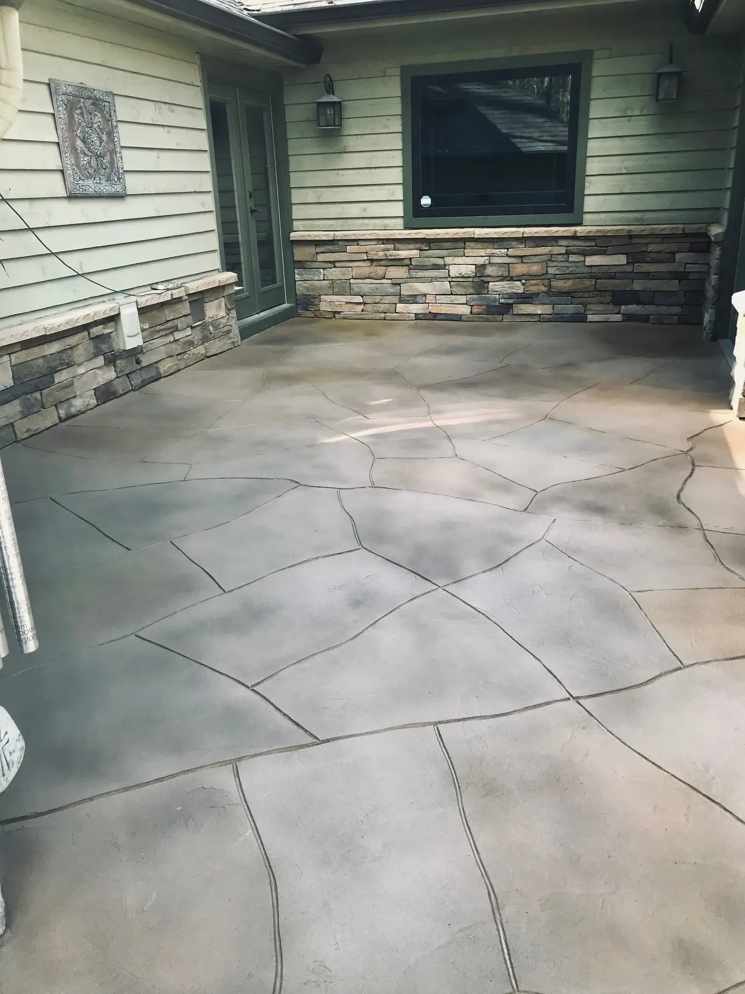 After: concrete overlay transformation project 11 by JP Concrete Creations, Kennesaw GA