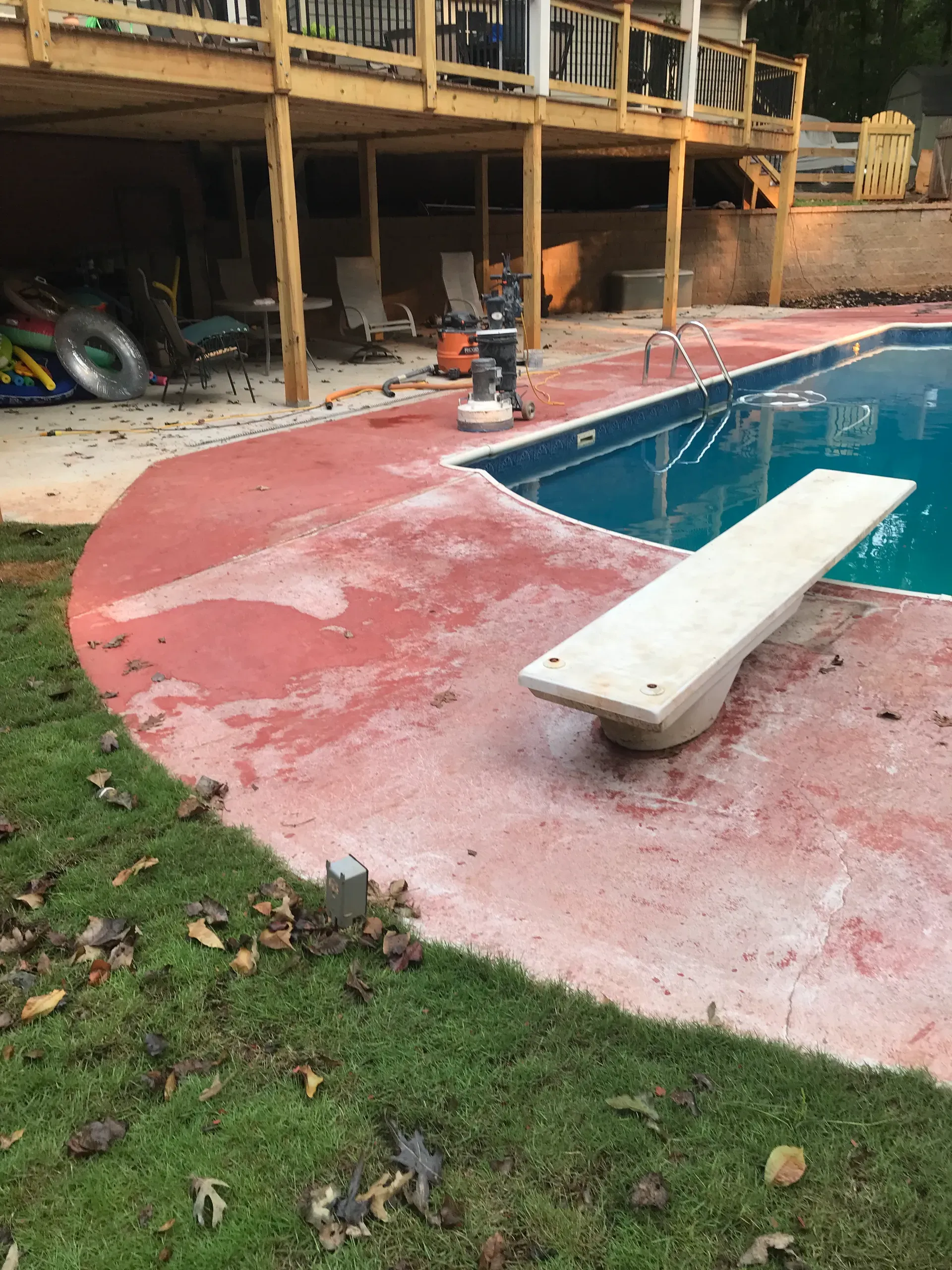 Before: stained concrete patio project 1 by JP Concrete Creations, Kennesaw GA