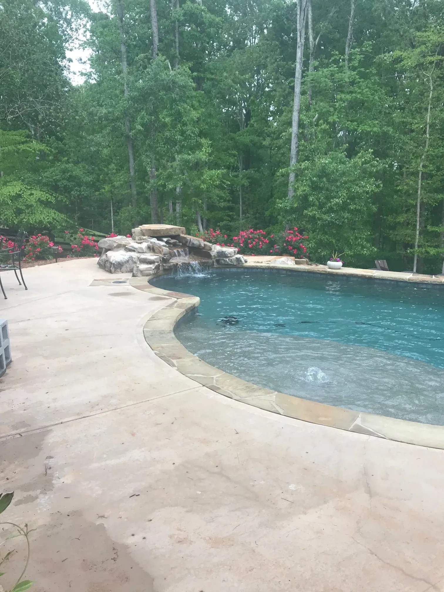 Before: decorative concrete overlay project 2 by JP Concrete Creations, Kennesaw GA