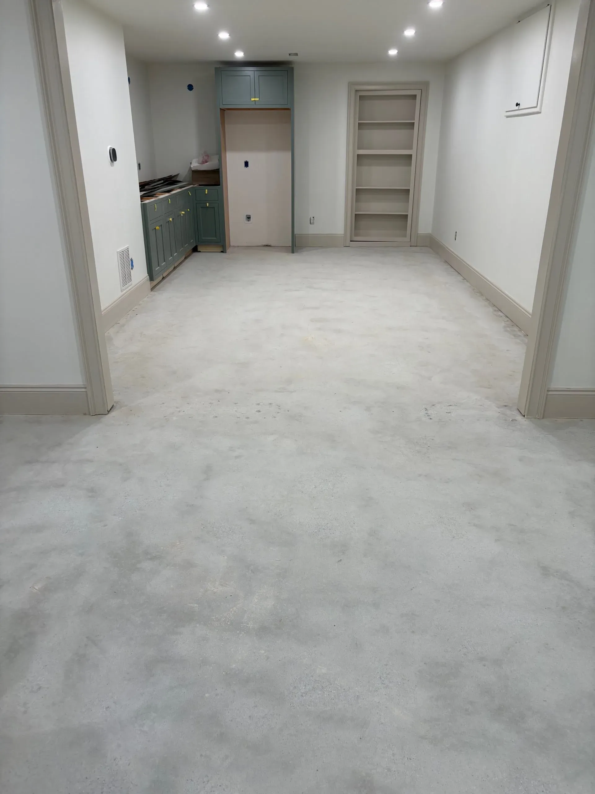 Before: interior concrete floor staining project 5 by JP Concrete Creations, Kennesaw GA