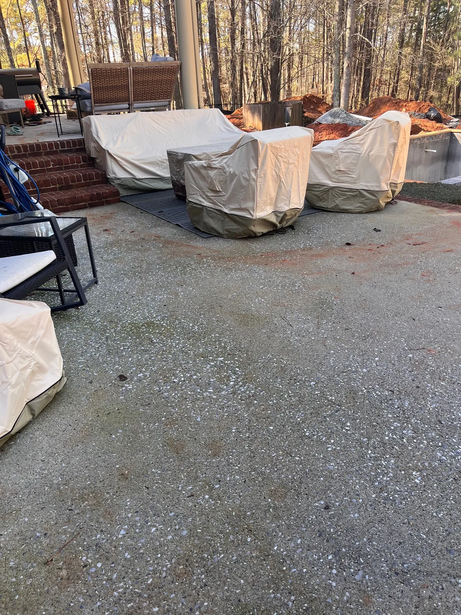 Before: concrete patio makeover project 6 by JP Concrete Creations, Kennesaw GA