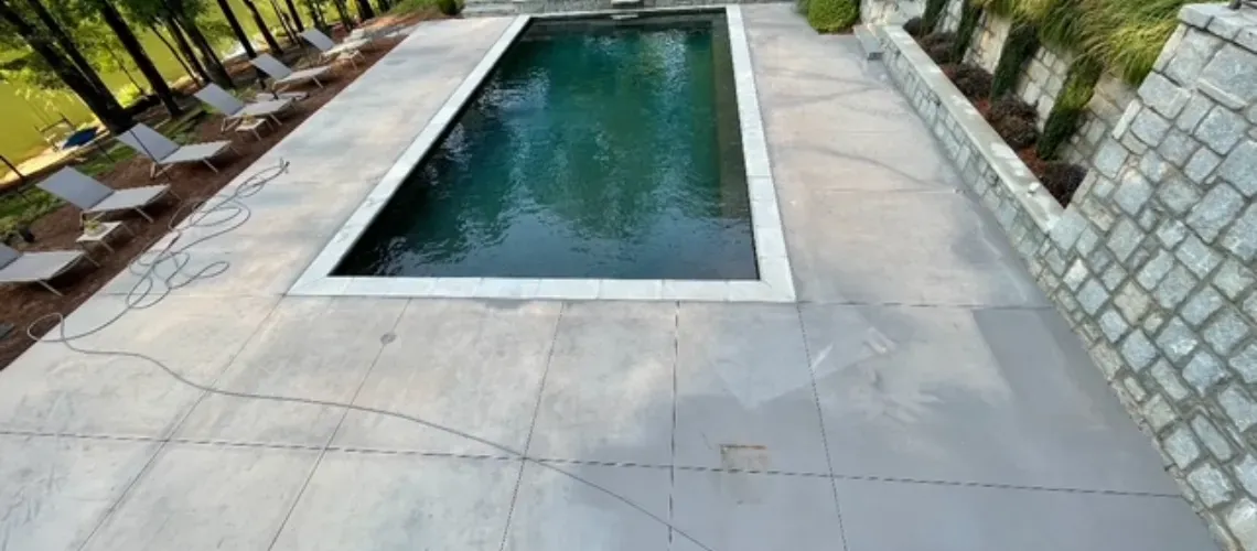 Before: patio concrete restoration project 12 by JP Concrete Creations, Kennesaw GA