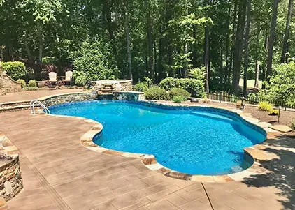 Custom concrete pool deck design by JP Concrete Creations in Georgia